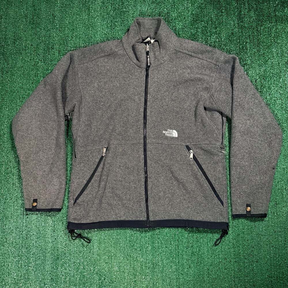 Vintage The North Face Men's Fleece Jacket Medium Gray Full-Zip Gorpcore